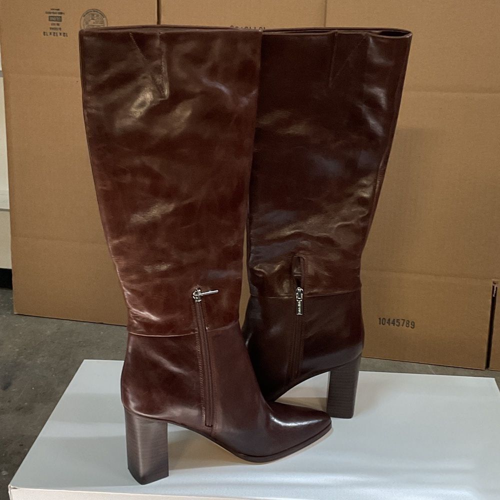 Calvin Klein Collection Dark Brown Heeled Boots - Picture 2 of 5